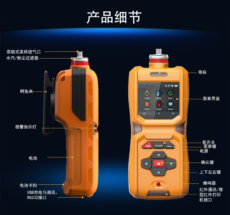 ERUN-PG71S6-P2便攜式四氫噻吩檢測儀
